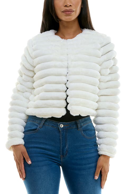 Faux Fur Long Sleeve Bolero