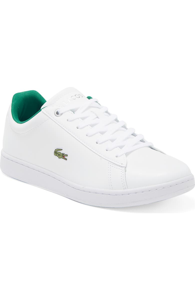 Lacoste Hydez Leather Sneaker, Main, color, 082 White/Green