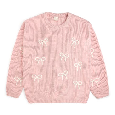 All Over Bows Knit Women's Sweater