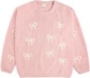 Sweet Wink All Over Bows Knit Women's Sweater