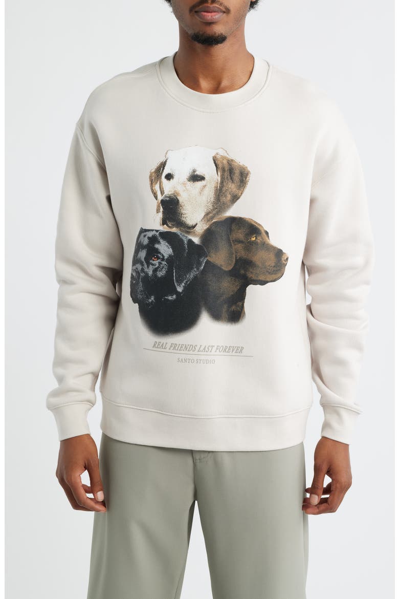 Forever Graphic Sweatshirt, Main, color, CREAM