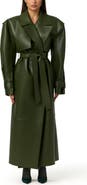 Naked Wardrobe Faux Leather Trench Coat