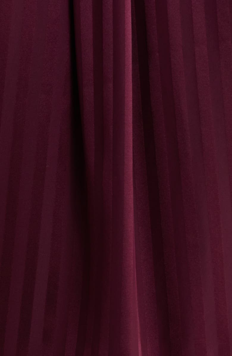 Lunya Stripe Washable Silk Button-Up Pajamas, Alternate, color, Vintage Merlot Jacquard