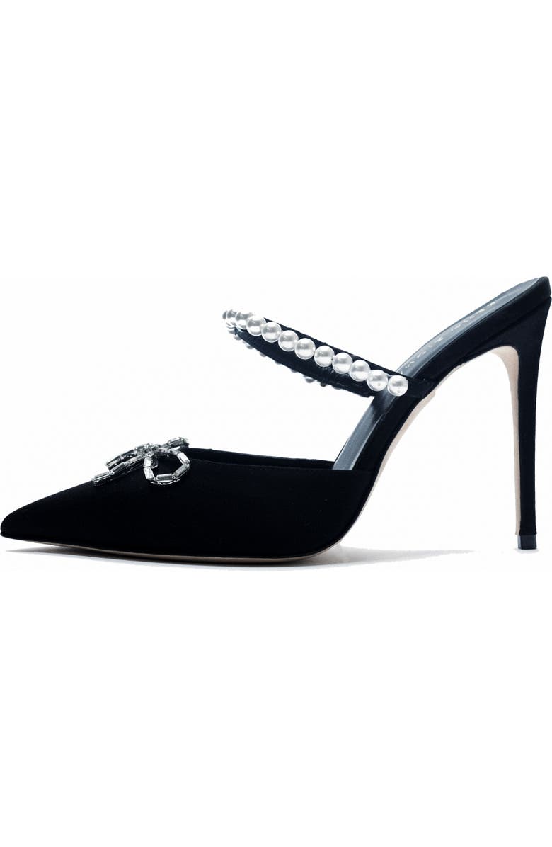 Zena Ziora Philippa 100 Pearl Stiletto Mule, Main, color, Black