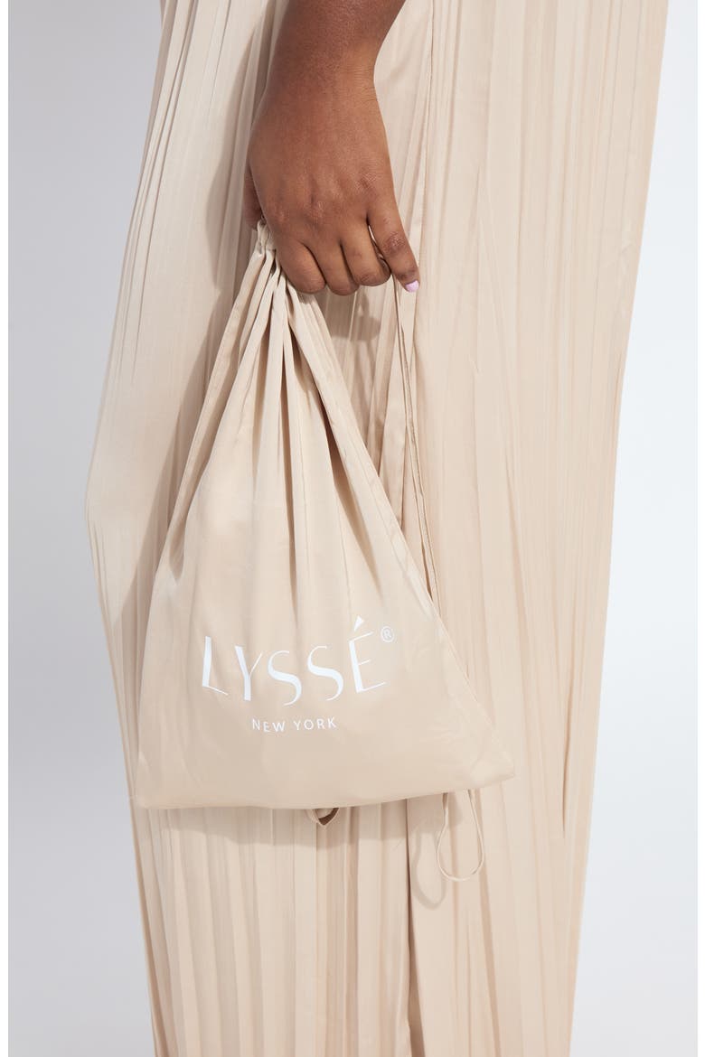 The Packable Pleated Wide Leg Satin Pants, Alternate, color, CHABLIS