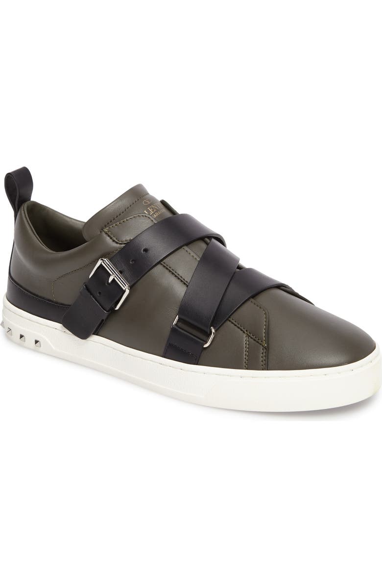 Valentino Garavani V-Punk Buckle Strap Sneaker, Main, color,