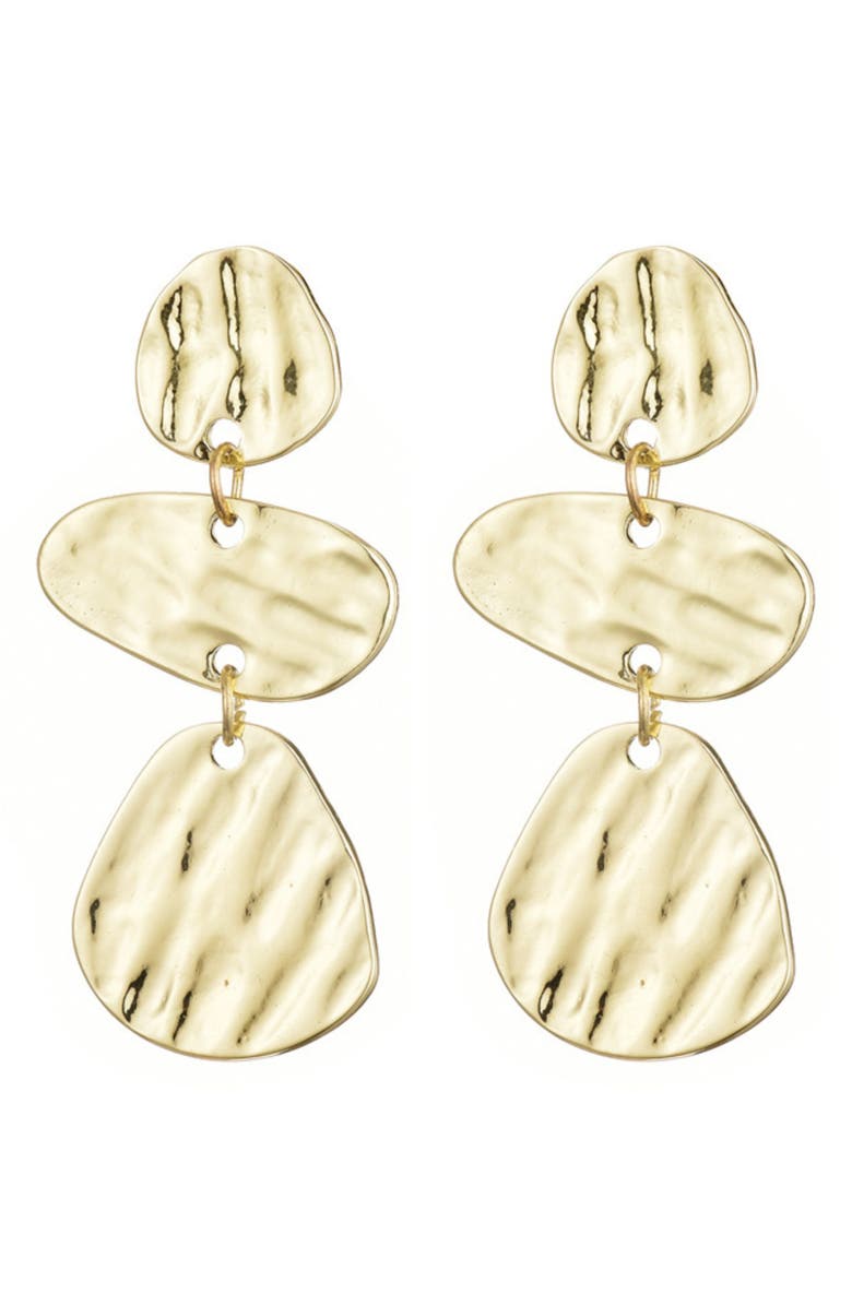 Adornia Miro Textured Drop Earrings, Alternate, color, Gold