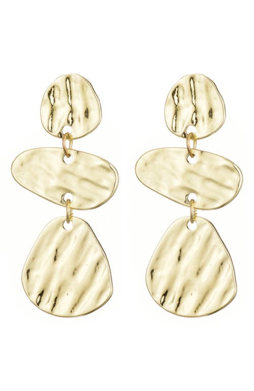 Adornia Miro Textured Drop Earrings In Gold