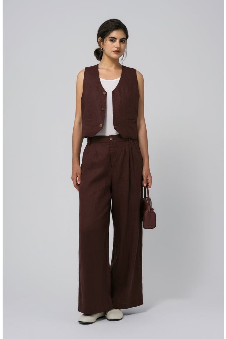 Hemp High Rise Pants, Main, color, espresso