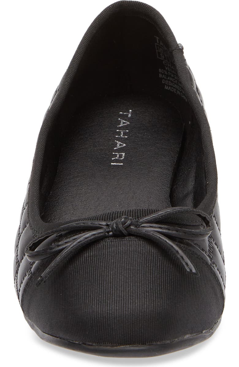 T Tahari Chateau Cap Toe Quilted Flat, Alternate, color,