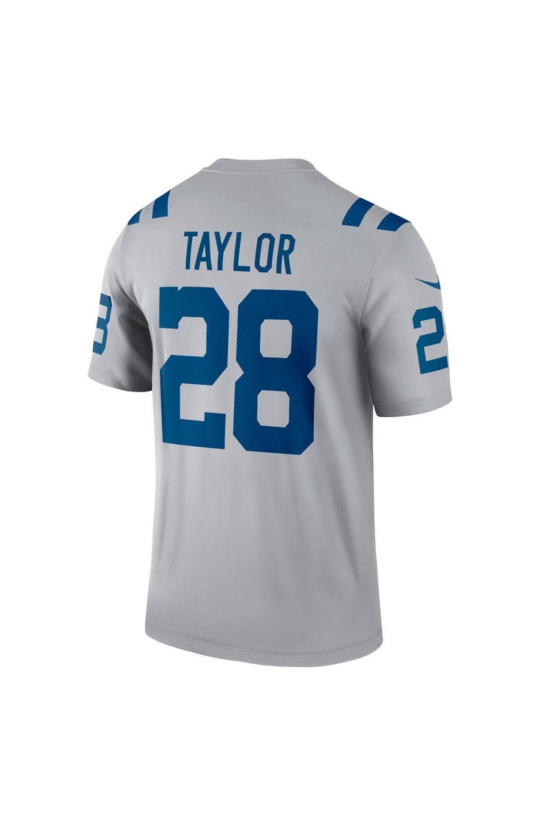 Nike Men's Nike Jonathan Taylor Gray Indianapolis Colts Inverted Legend Jersey, Alternate, color, 