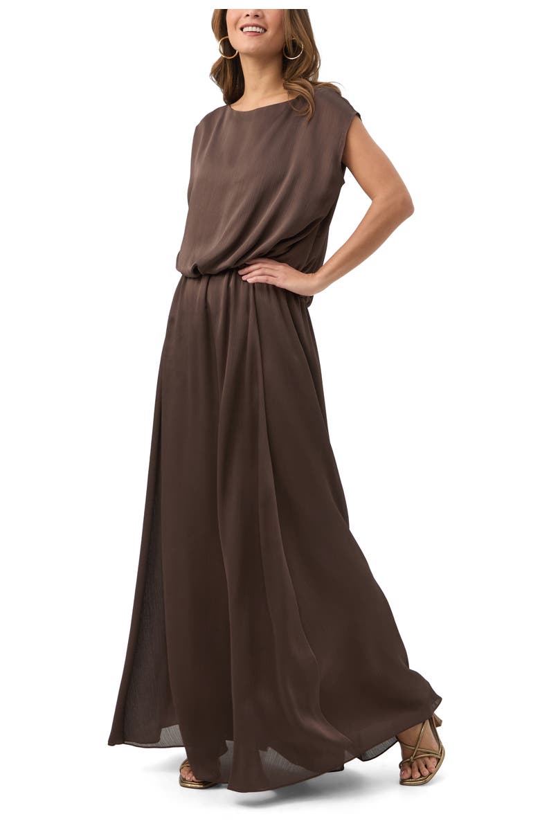 Trina Turk Vantage 2 Blouson Maxi Dress, Alternate, color, Walnut