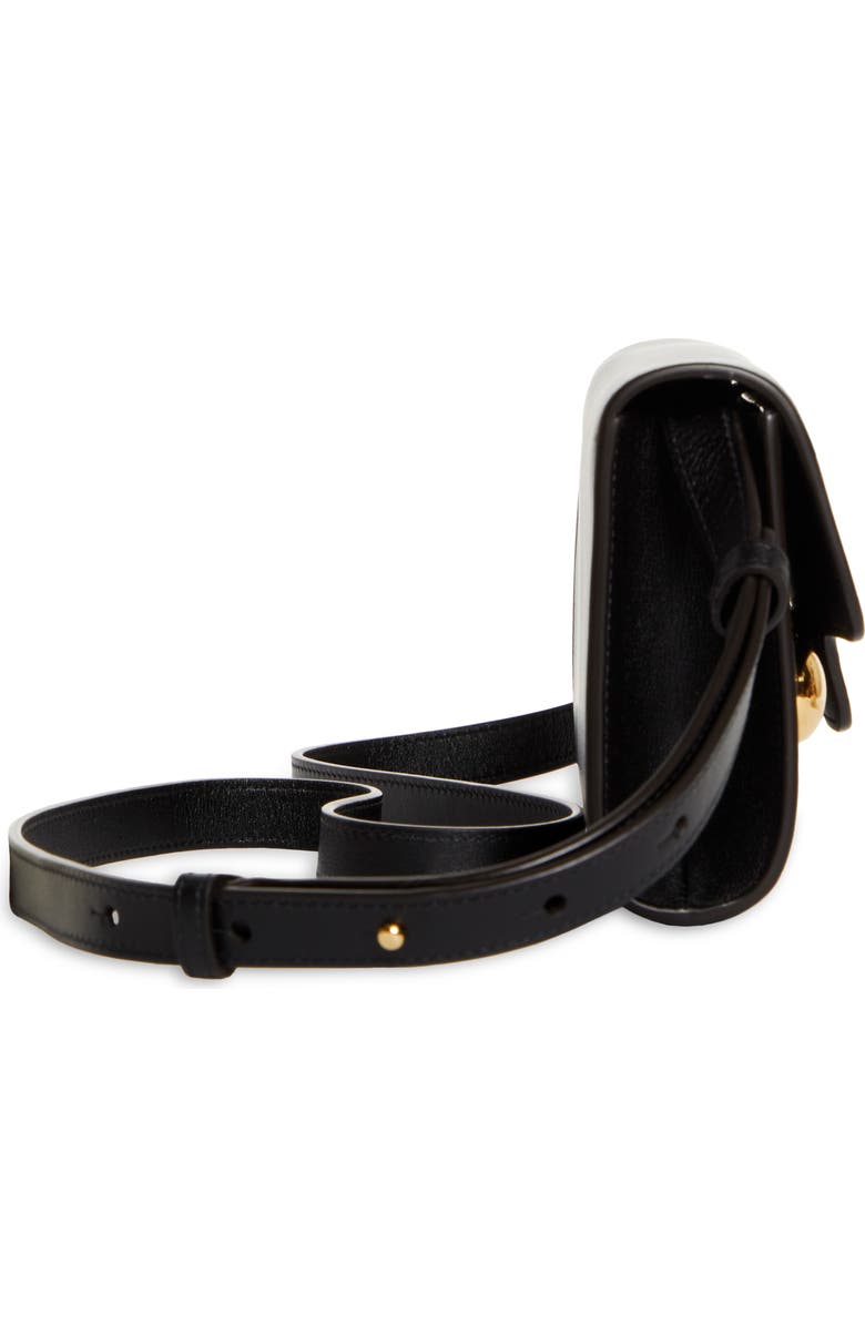 Marni Trunkaroo Leather Shoulder Bag, Alternate, color, Black