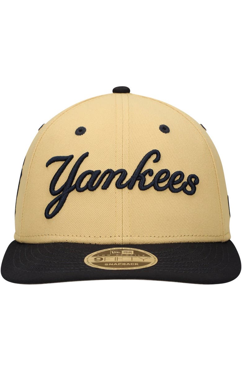 New Era Men's New Era x Felt Gold New York Yankees Low Profile 9FIFTY Snapback Hat, Alternate, color,