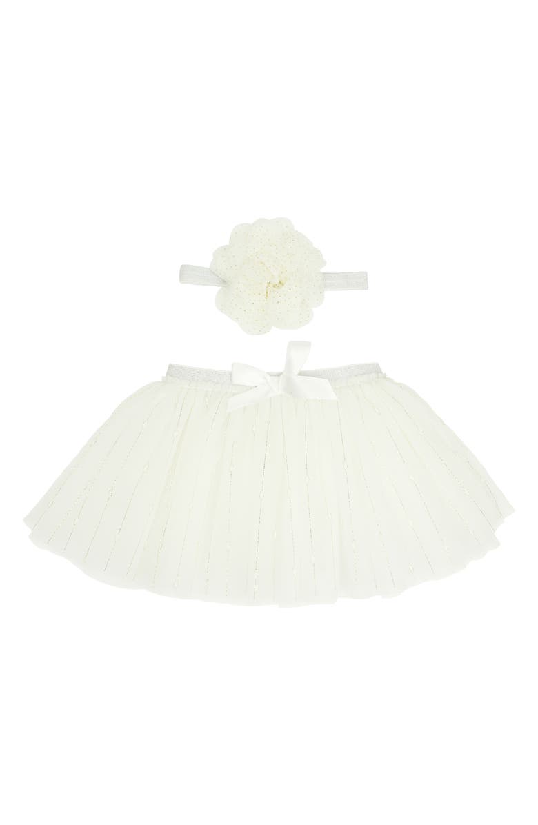 Popatu Tulle Skirt & Floral Head Wrap Set, Main, color, 