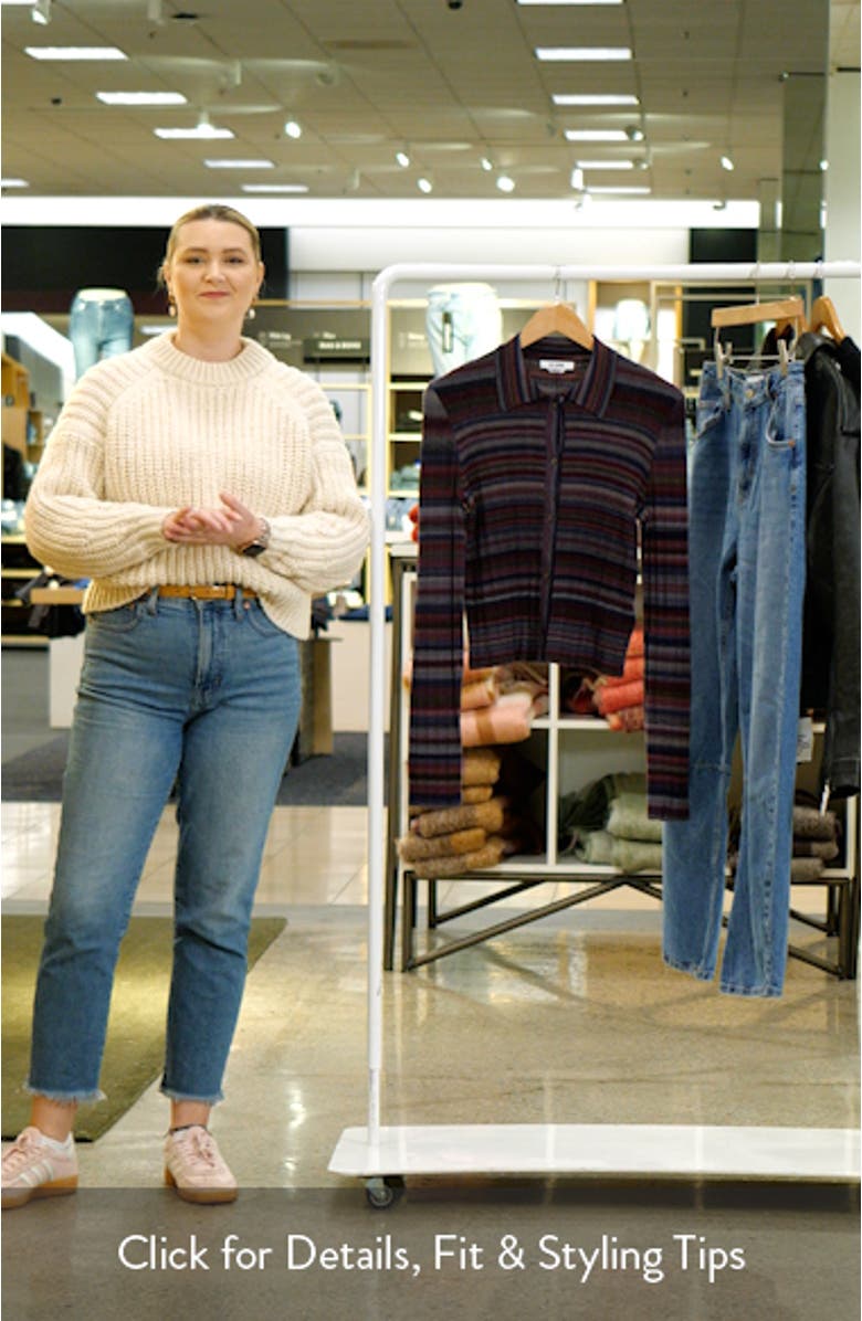Rib Wool Polo Cardigan