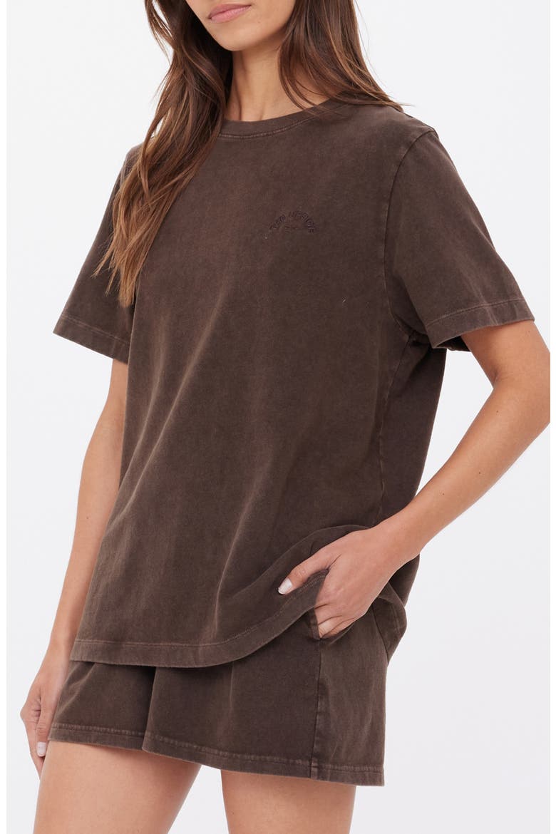 Soho Eva Crewneck T-shirt, Alternate, color, BROWN