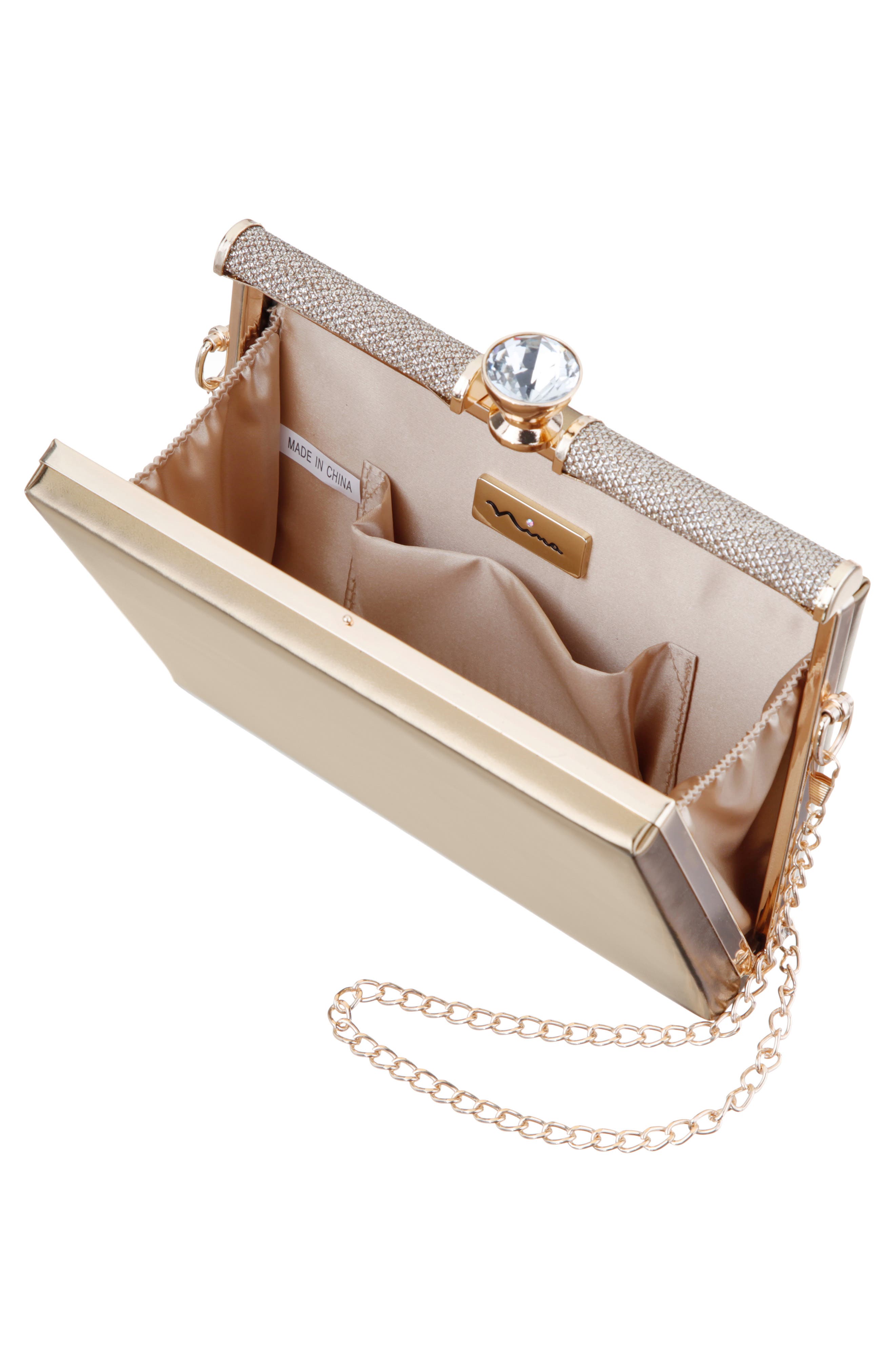 Darby Crystal Clutch, Alternate, color, BRONZE