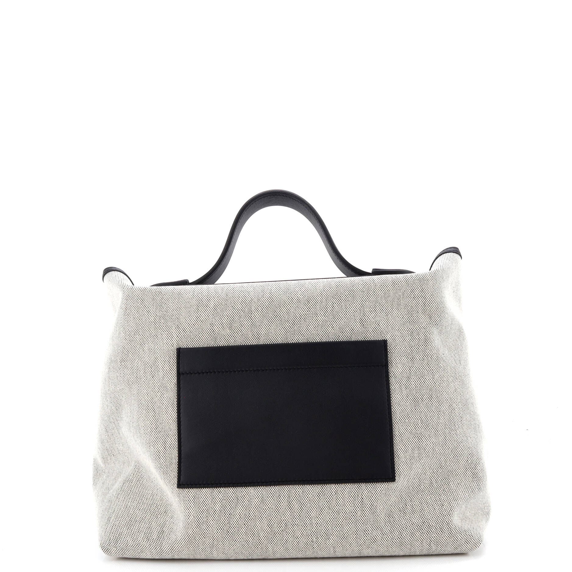 Pre-Owned Hermes 24/24 Bag Canvas and Swift 35, Alternate, color, Noir