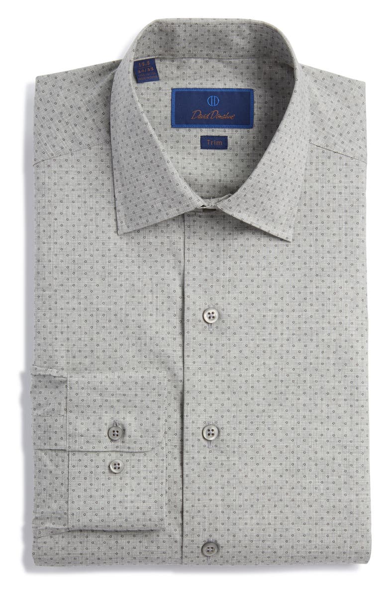 David Donahue Trim Fit Dress Shirt, Alternate, color, 