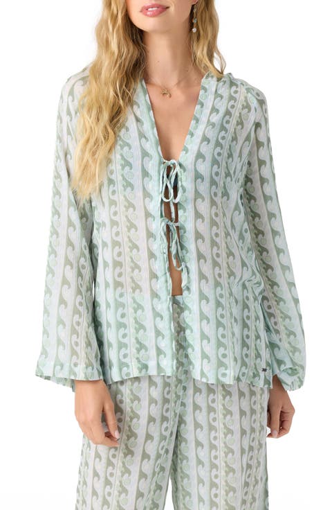 Regina Print Hooded Cover-Up