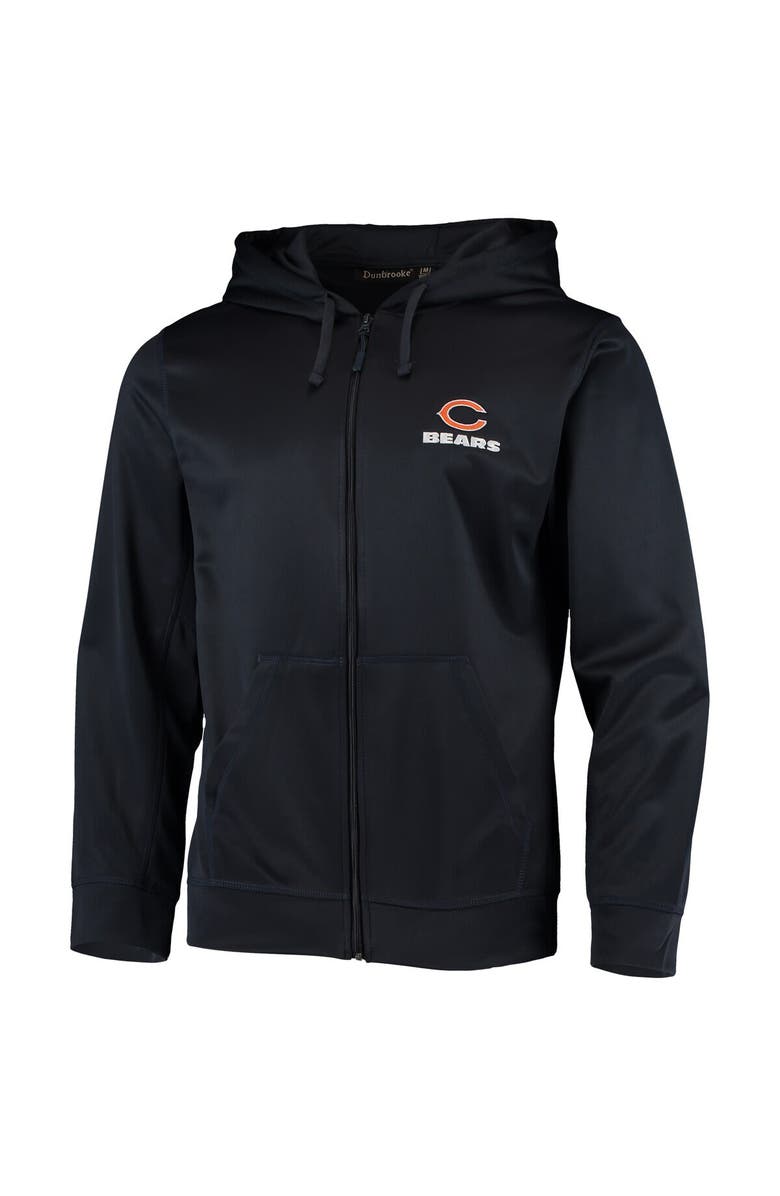 DUNBROOKE Men's Dunbrooke Navy Chicago Bears Trophy Fleece Full-Zip Hoodie, Alternate, color,