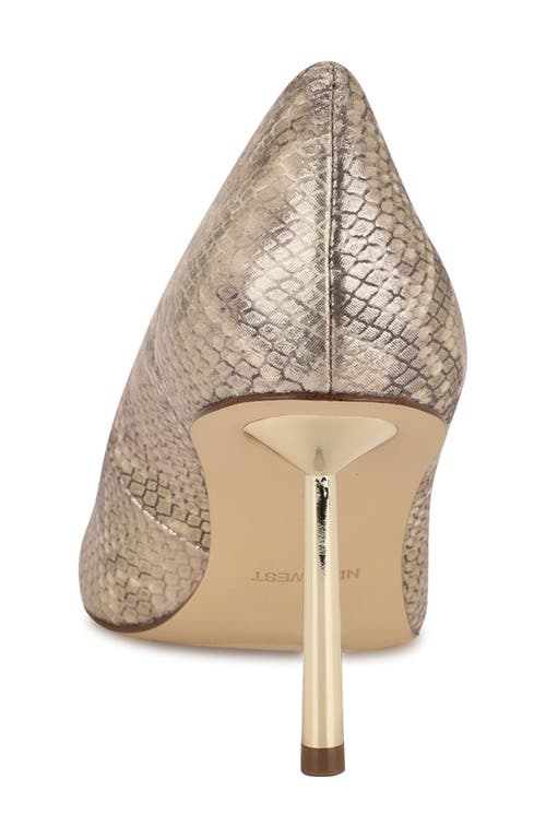 Shop Nine West Deonne Pointed Toe Pump In Gold 710