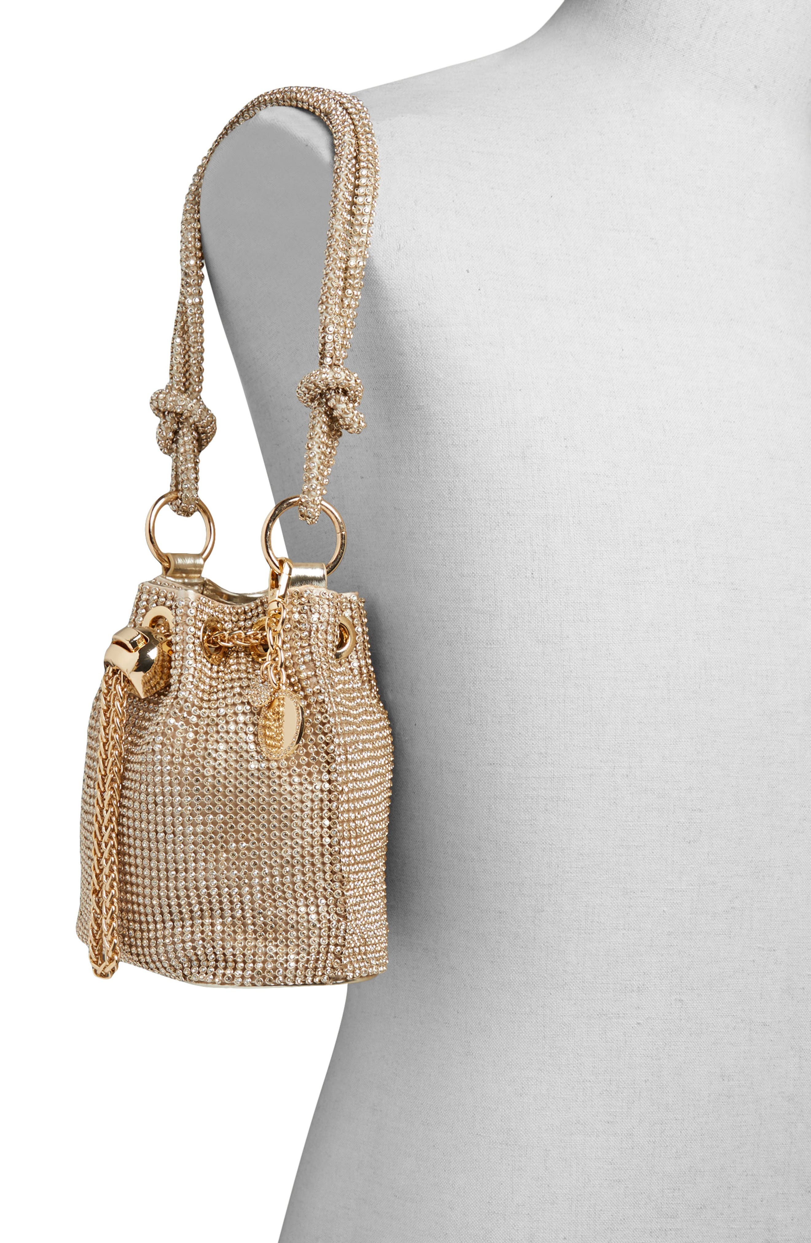 ALDO Marvelax Mesh Bucket Bag, Alternate, color, 