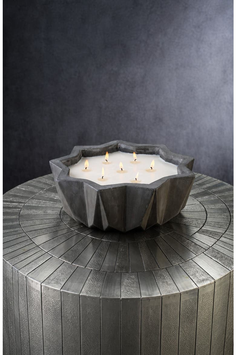 Villa Nouza 7-Wick Concrete Candle, Alternate, color, GRAYISH BLACK