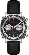 Alfred Sung Chronograph Quartz Leather Strap Watch, 44mm