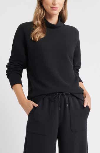 Caslon® Mock Neck Ottoman Sweatshirt