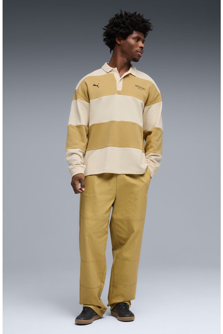 Lifestyle Crew Oversize Cotton Blend Polo, Alternate, color, COFFEE MILK