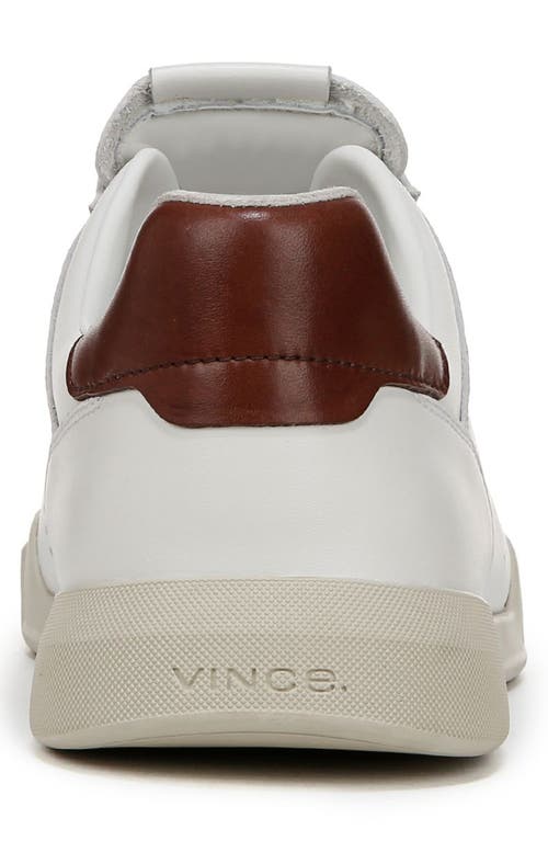 Vince Mercer Slip-on Sneaker In White/brick Red