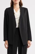 Anne Klein Traveler's Open Front Stretch Gabardine Jacket