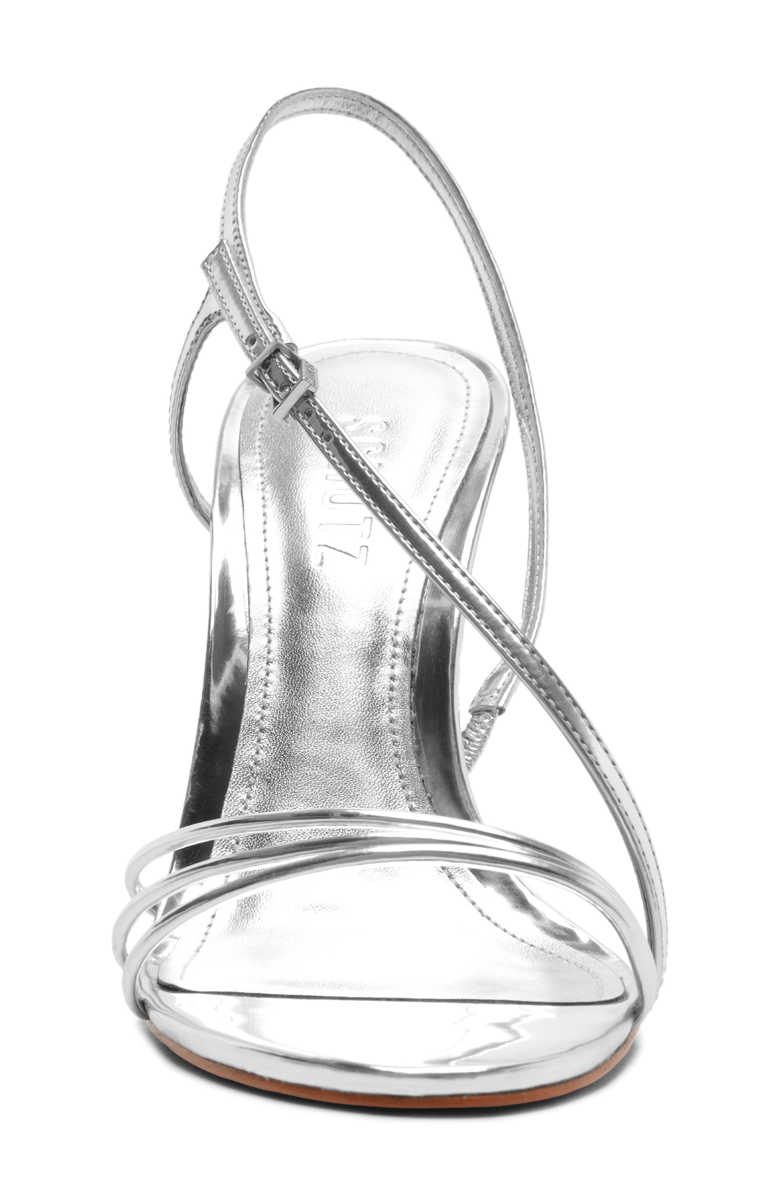 Schutz Inez Slingback Sandal, Alternate, color, Prata