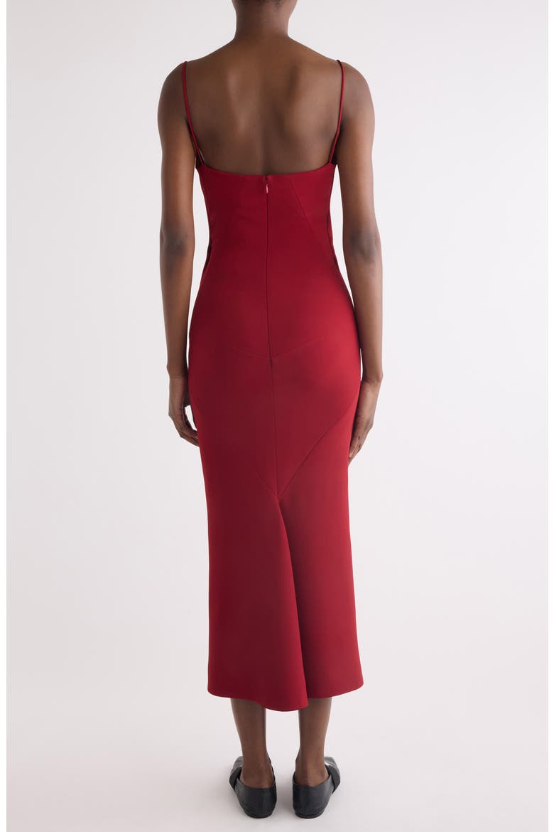 Tailored Cady Sheath Dress, Alternate, color, DARK RED