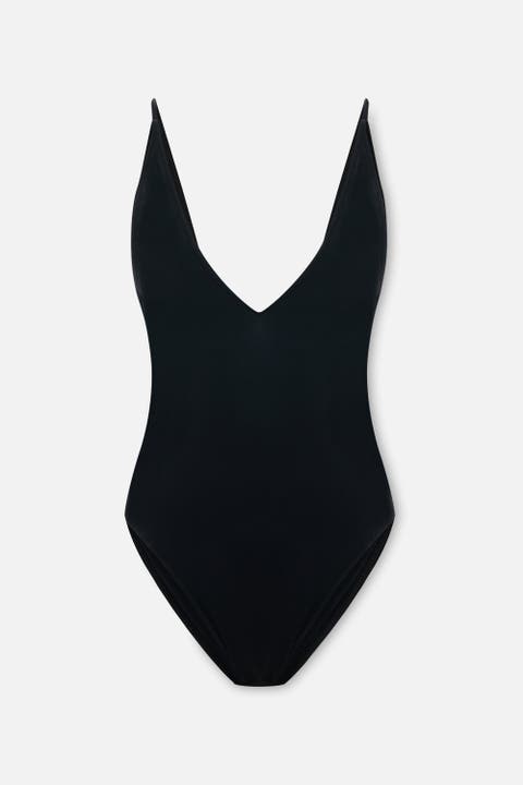 Low Back V Neck Swimsuit