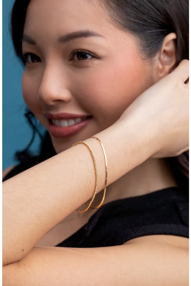 14K Gold Snake Chain Bracelet (Nordstrom Exclusive), Alternate, color, 14K WHITE YELLOW GOLD