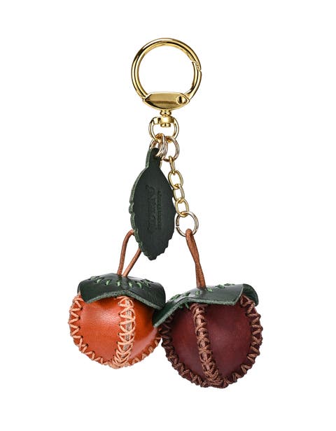 Simi Genuine Leather Mini Fruit Key Charm