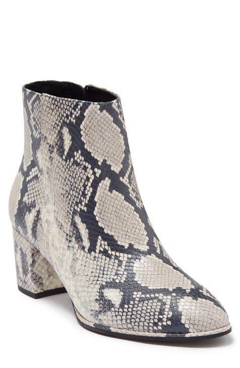 Kiandra Snake Embossed Zip Bootie (Women)