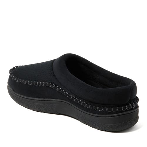 Dearfoams Men's Thompson Microsuede Clog In Black Solid