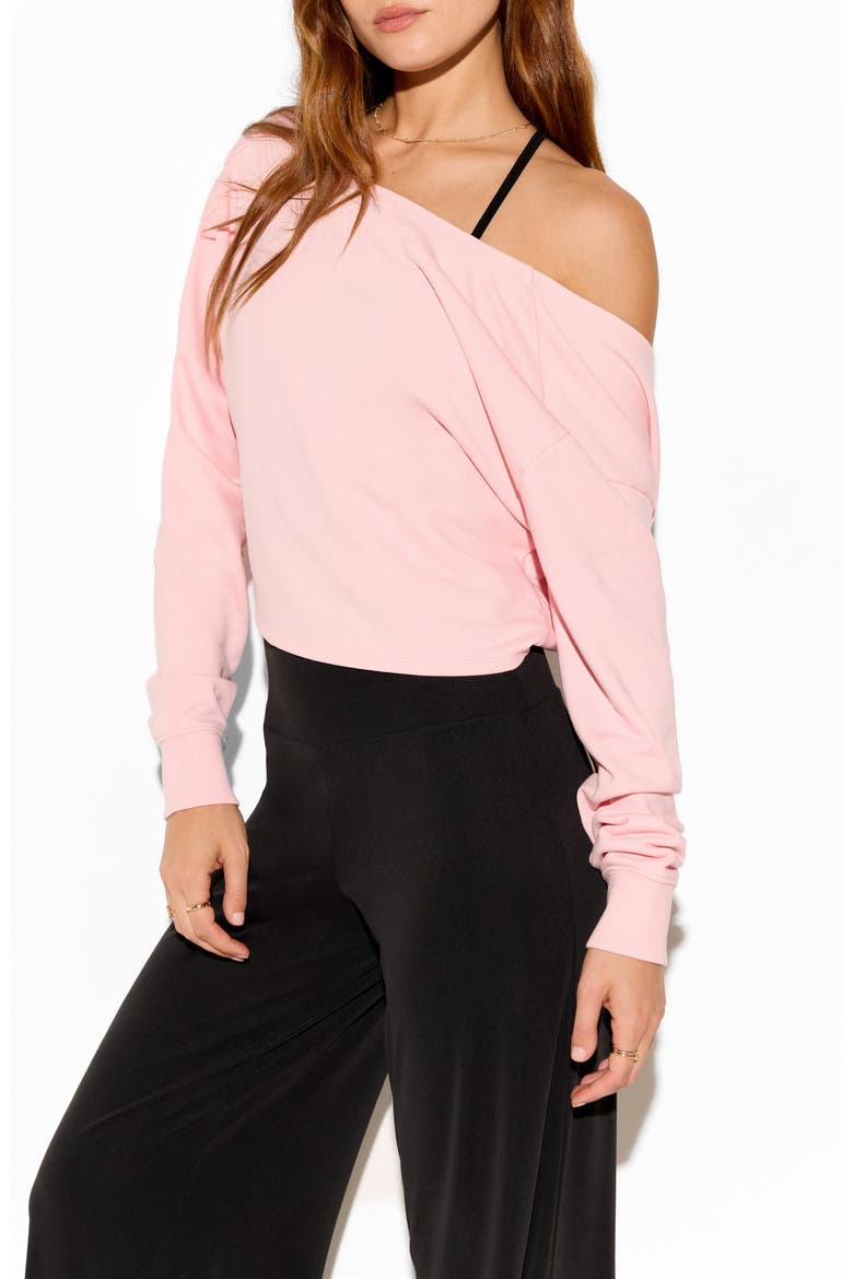 Mystic Multifit Cotton Blend Sweatshirt, Alternate, color, PEONY PINK