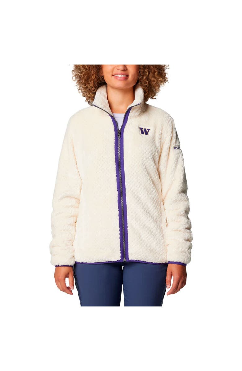 Columbia Women's Columbia Cream Washington Huskies Fireside II Sherpa Full-Zip Jacket, Main, color, Cream