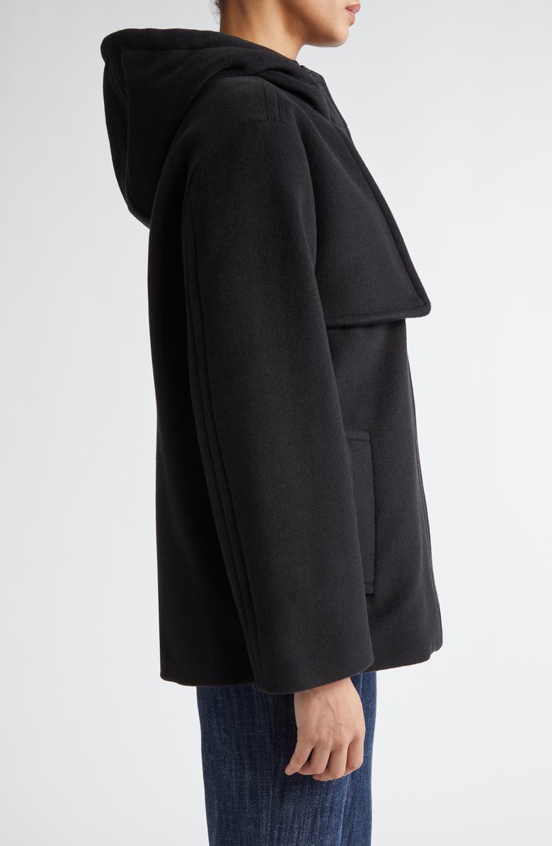 Akris punto Felted Wool Blend Hooded Jacket, Alternate, color, 