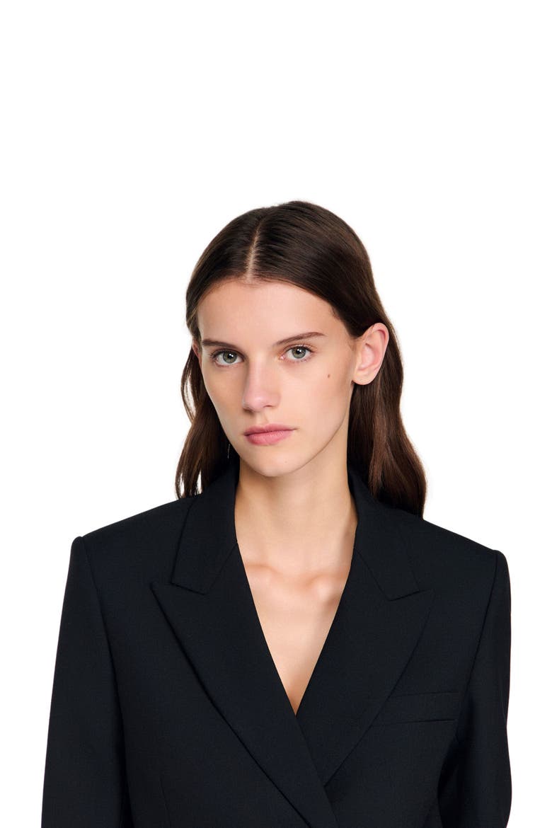 Wool suit jacket, Alternate, color, Black