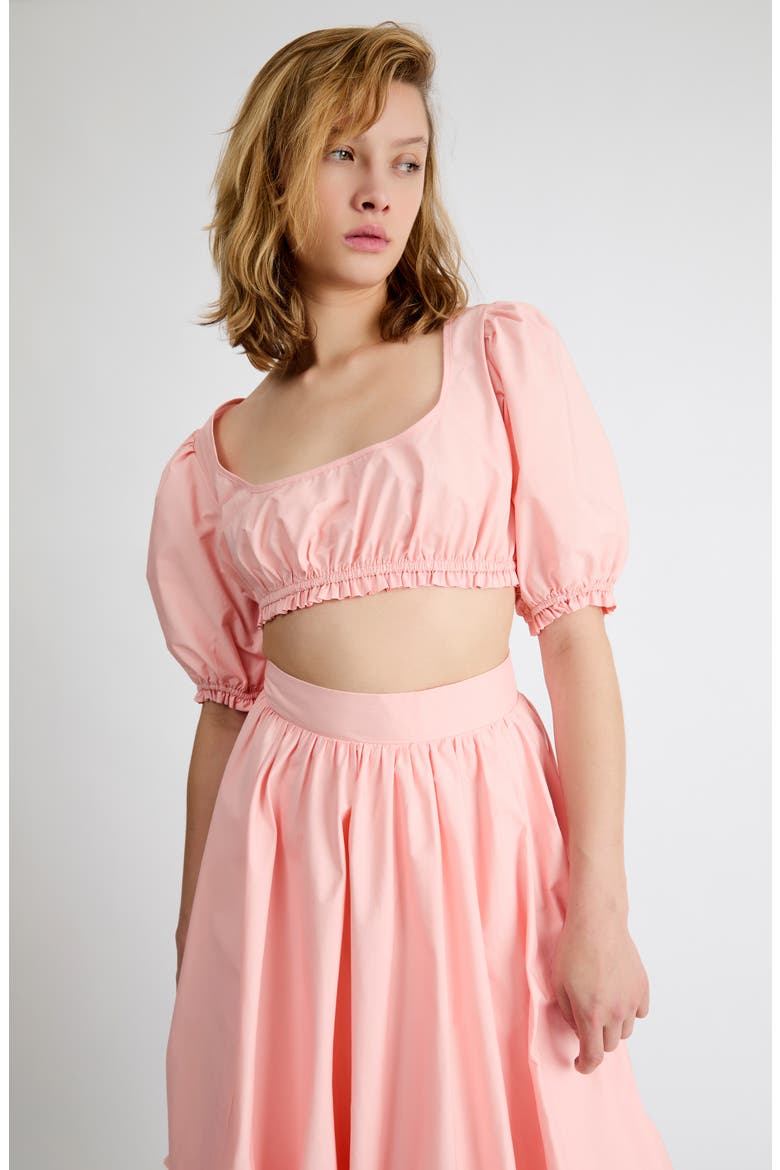 Tessa Scoop Neck Crop Top, Alternate, color, PINK