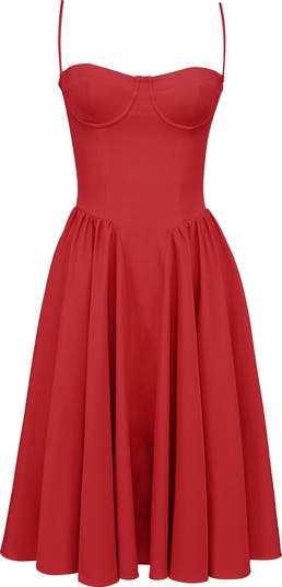 Samaria Fit & Flare Midi Cocktail Dress