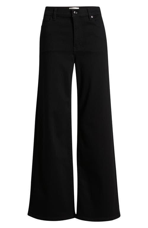 Frame Le Slim Palazzo High Waist Wide Leg Jeans In Black