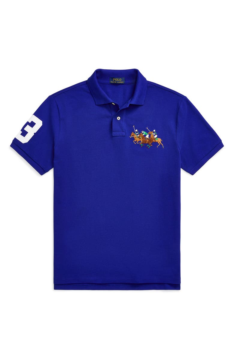 Polo Ralph Lauren Triple Pony Embroidered Piqué Polo, Alternate, color,
