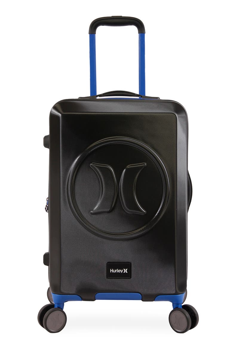 Wave 21" Hardshell Spinner Suitcase, Main, color, BLACK/ BLUE